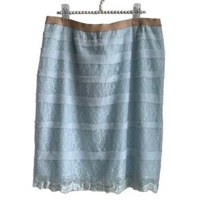 BCBGMAXAZRIA Jocelyn Lace Pencil Skirt - Crystal Blue